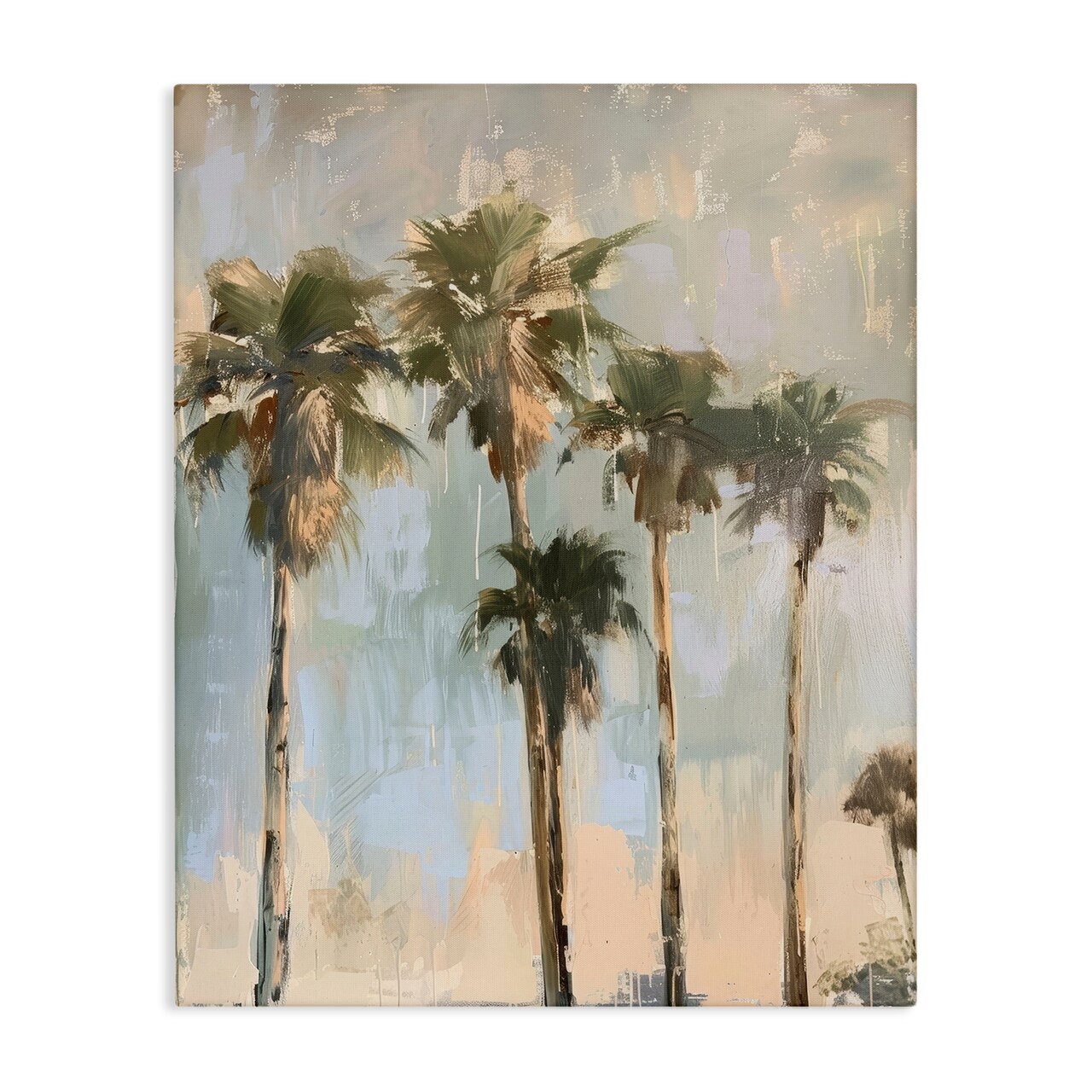 Stupell Industries Painterly Palm Trees Canvas Wall Art Design by Petal Prints Design